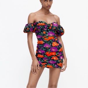 Floral print mini dress - Size S - BNWT